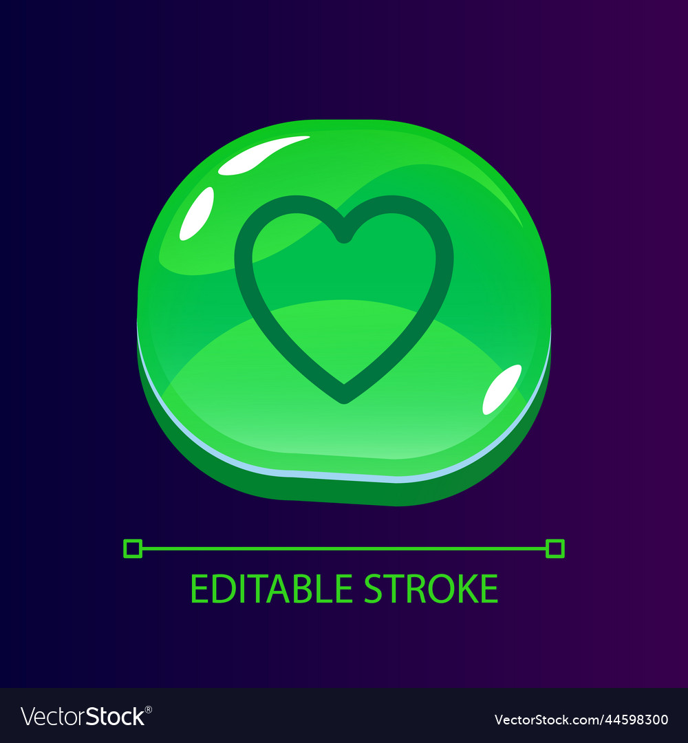 Like glossy ui button with linear icon vector image Like glossy ui button with linear icon