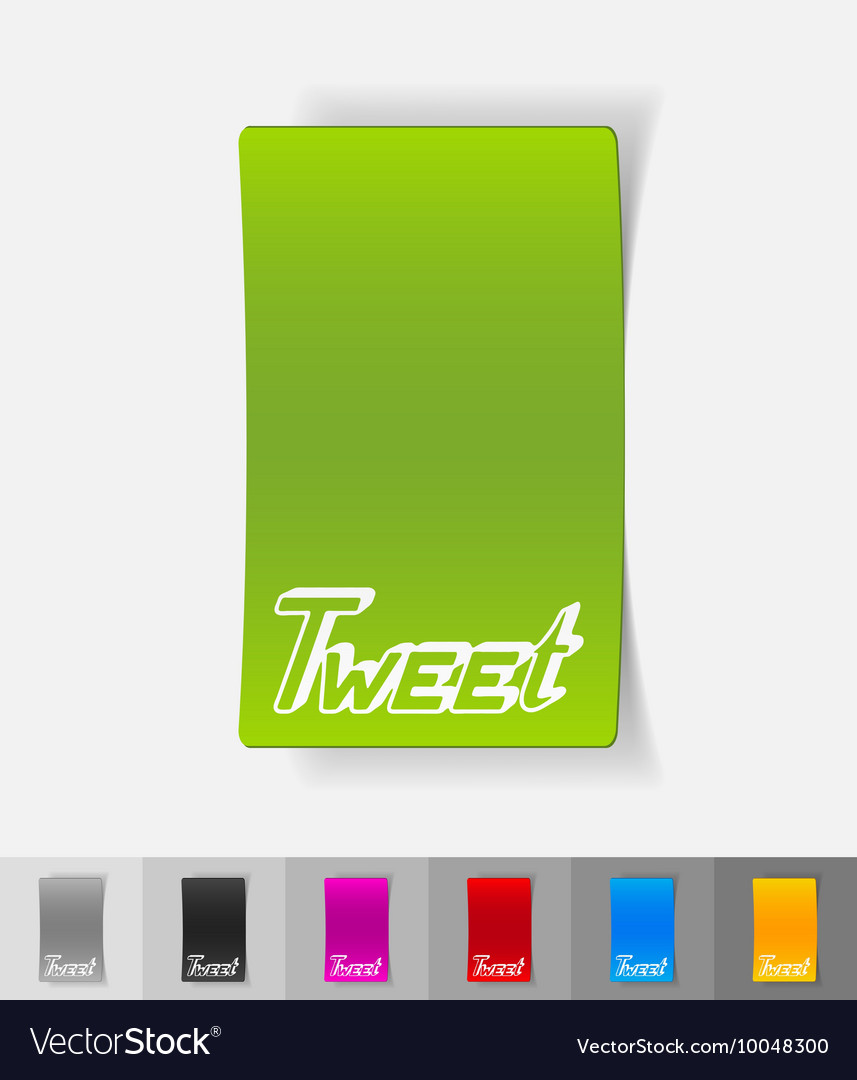 Realistic design element tweet