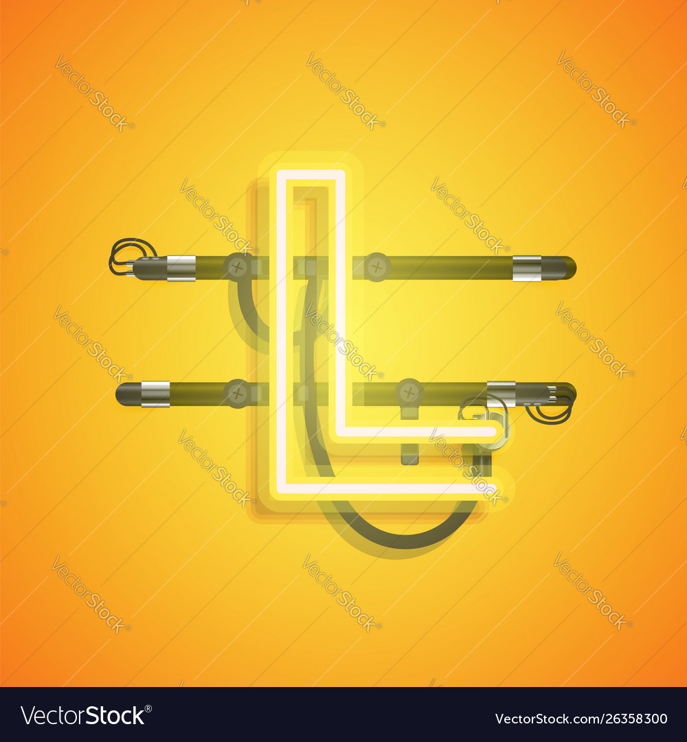 Realistic neon character with wires and console vector image Realistic neon character with wires and console