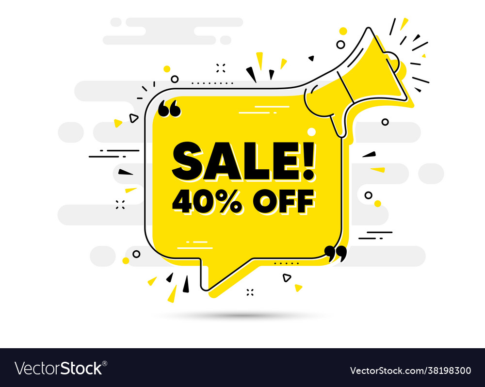 Sale 40 percent off discount promotion price Vector Image