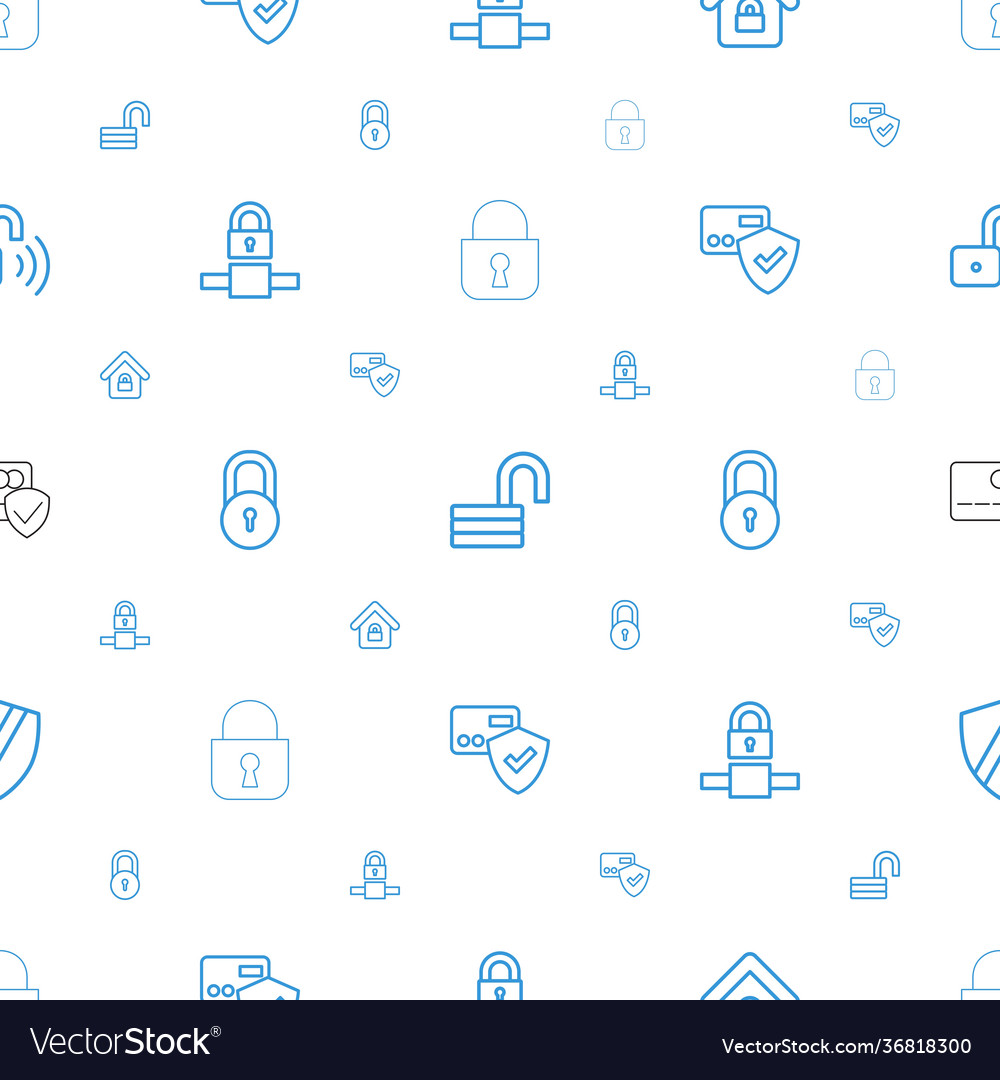 Secure icons pattern seamless white background