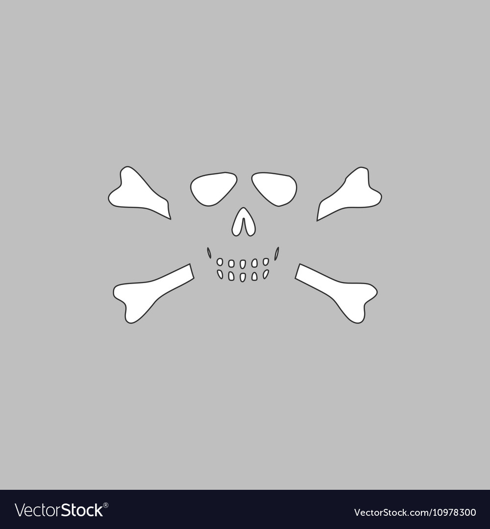 Skull crossbones computer symbol