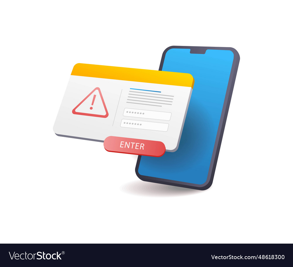 Smartphone password warning window