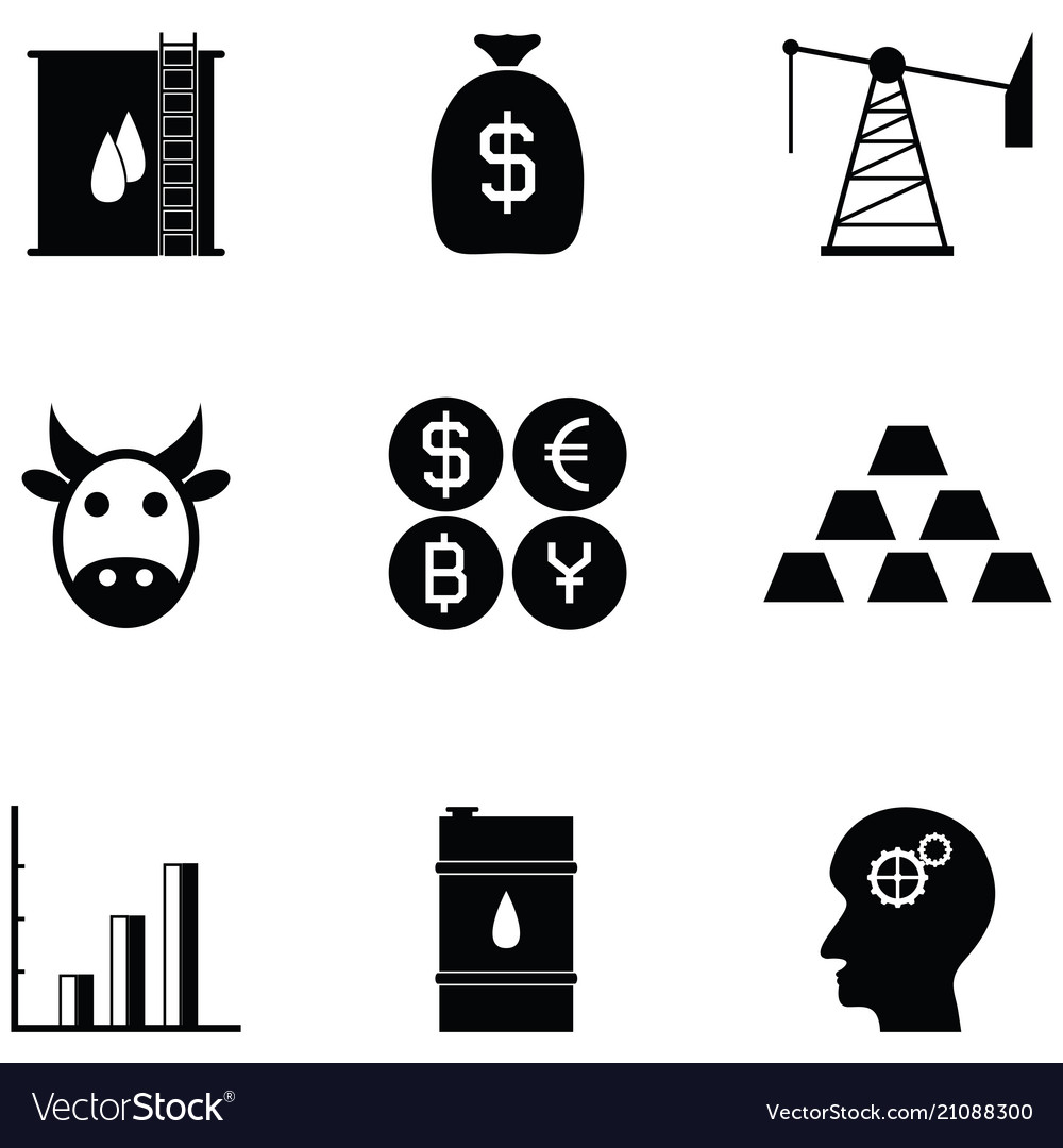 Stock exchange icon set