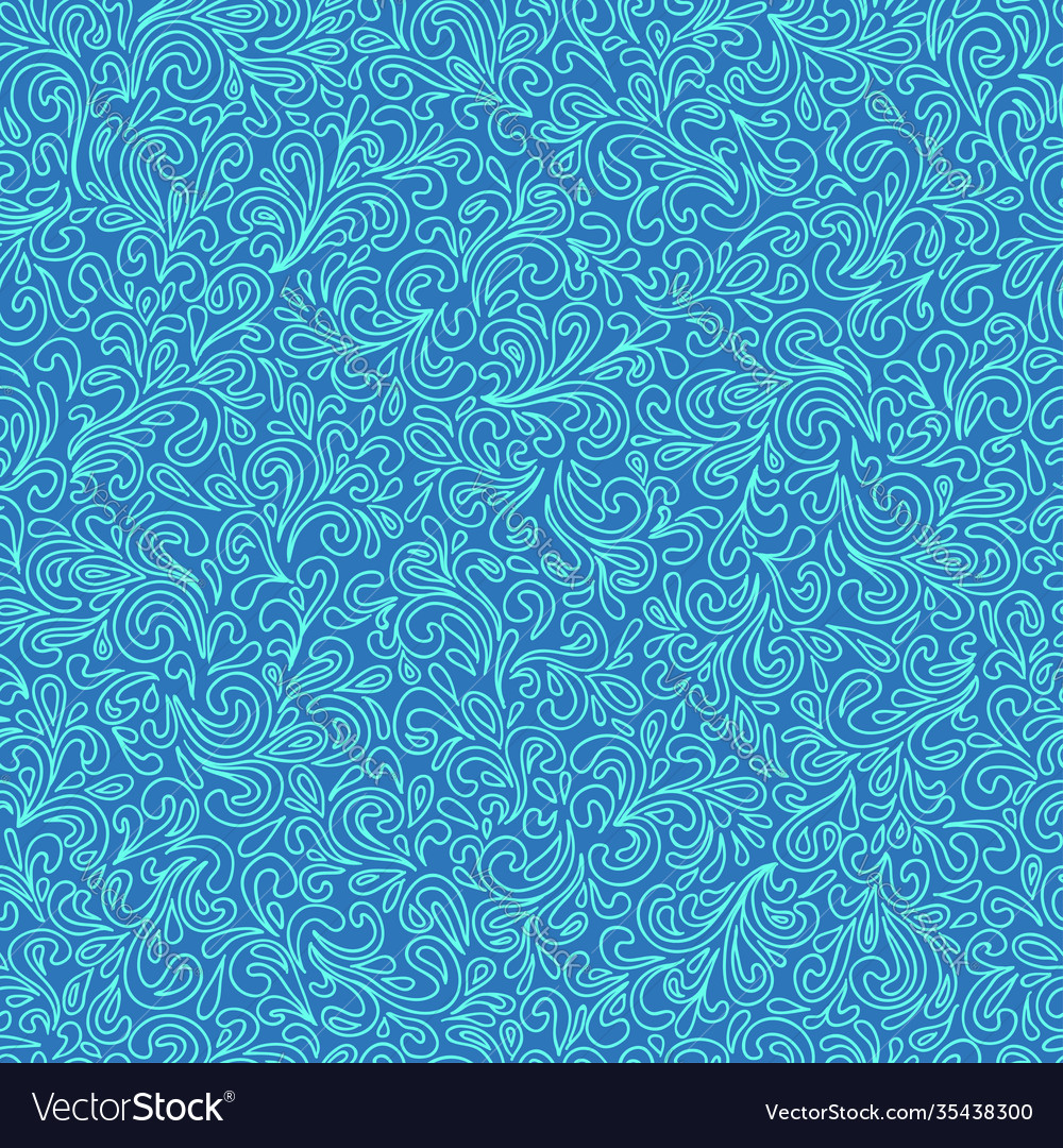 Wavy doodle seamless pattern Royalty Free Vector Image