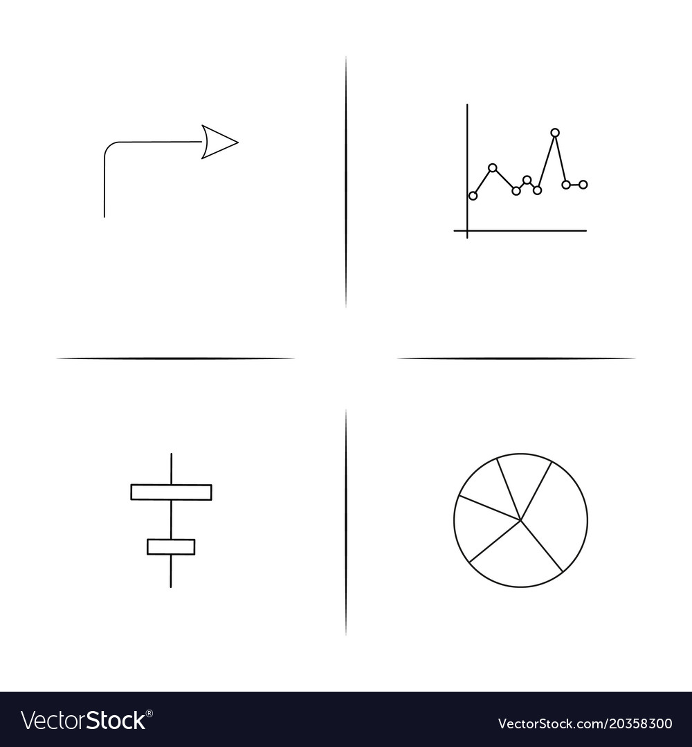 Web and text simple linear icon setsimple outline