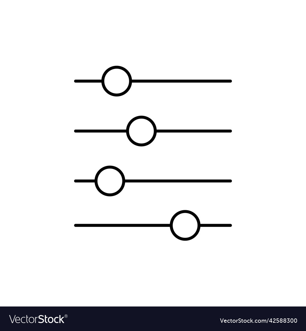 Web filter icon level regulator symbol control