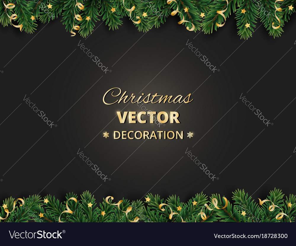 Winter holiday background border with christmas Vector Image