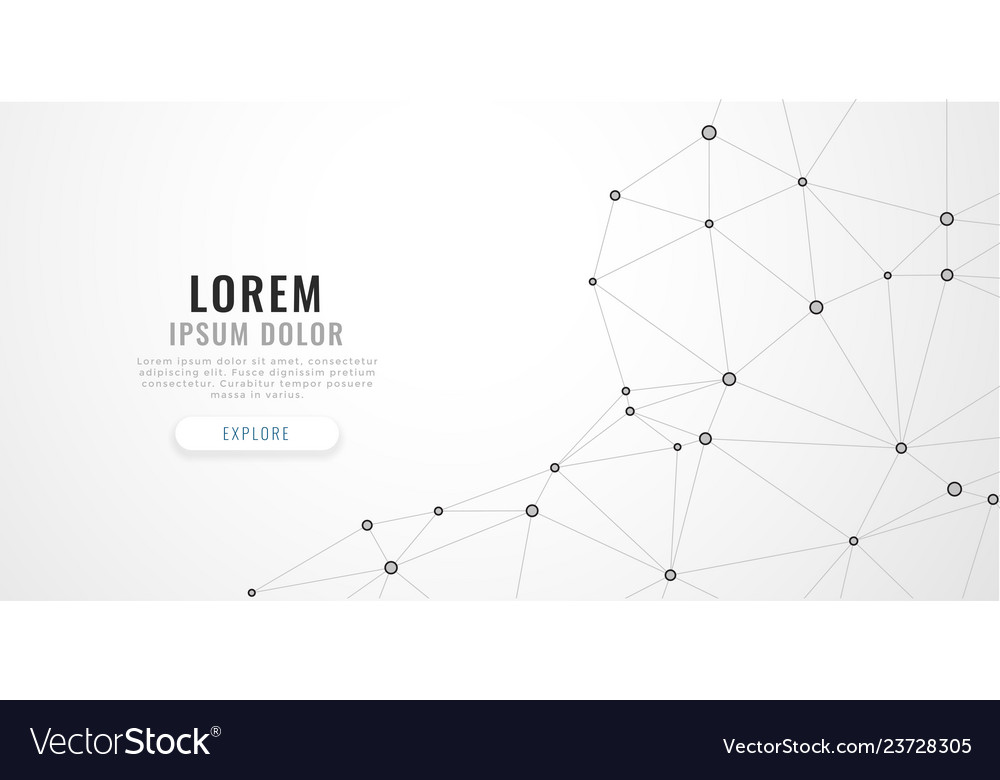 Abstract low poly lines mesh on white background