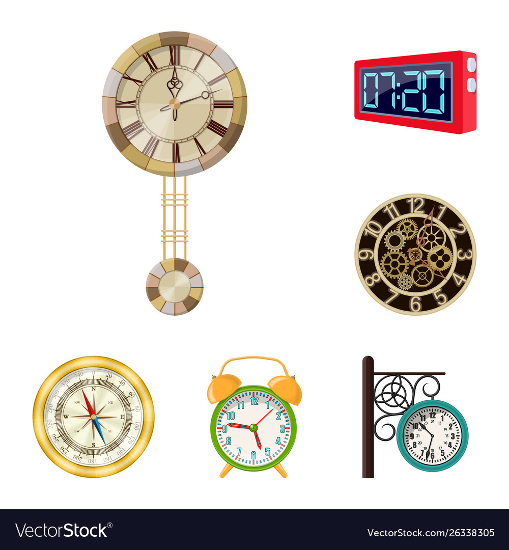 Clock and time icon set
