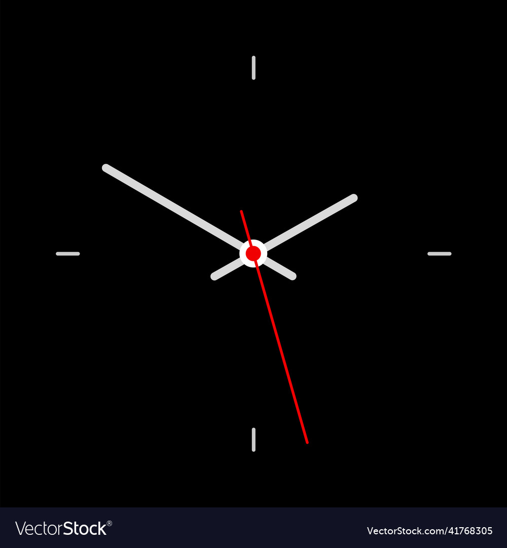 Clock face icon in flat style minimalistic timer