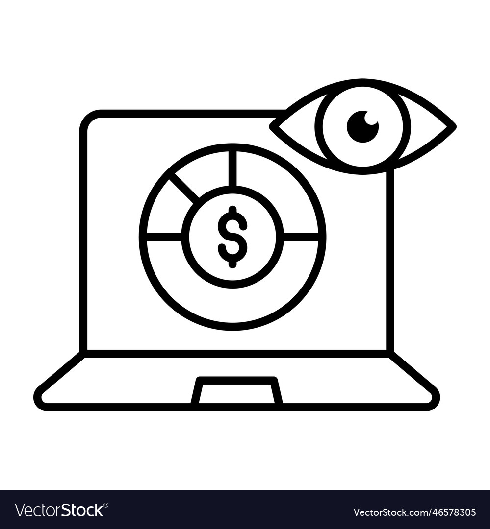 Data visualization outline icon style i Vector Image Data visualization outline icon style i