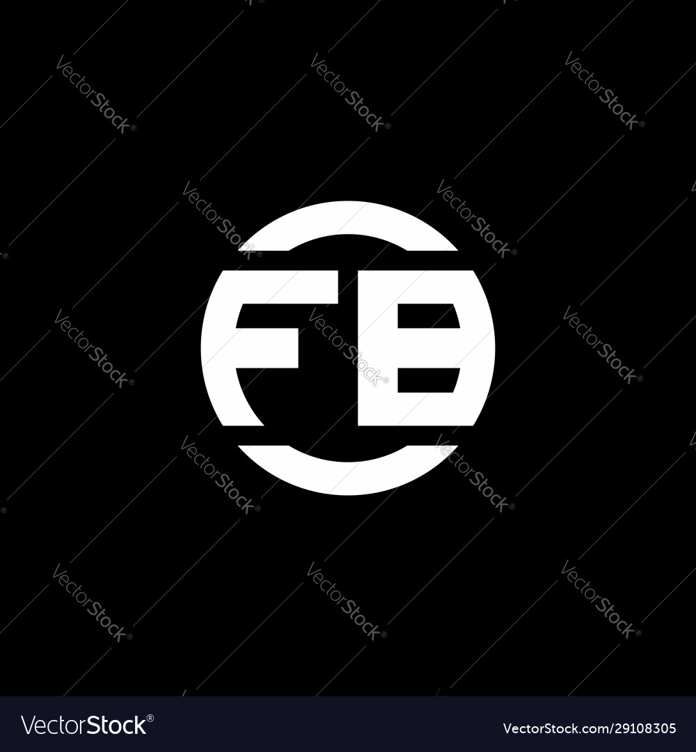 Fb logo monogram isolated on circle element