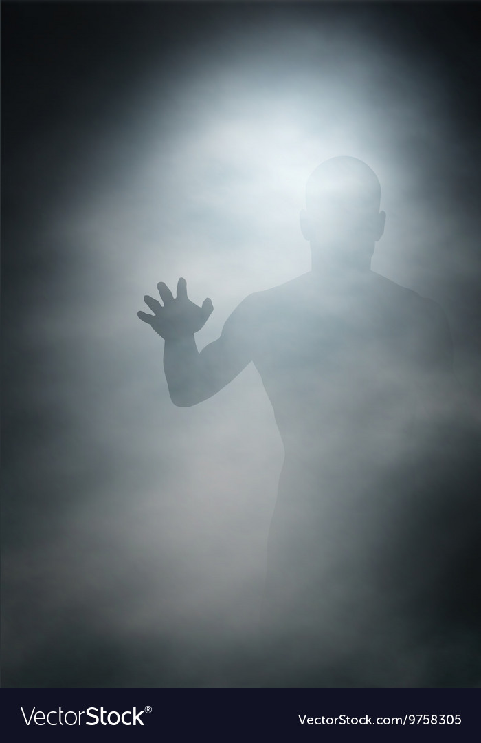 Man in fog Royalty Free Vector Image VectorStock