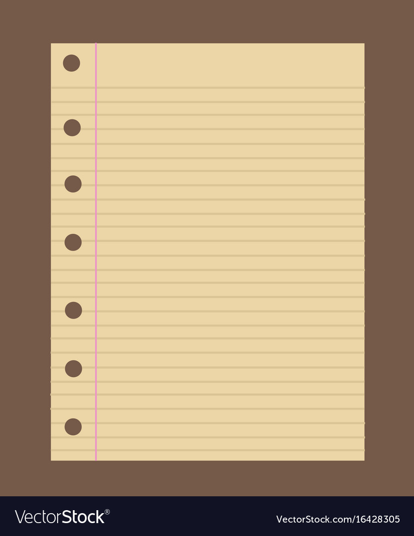 Notebook paper Royalty Free Vector Image - VectorStock