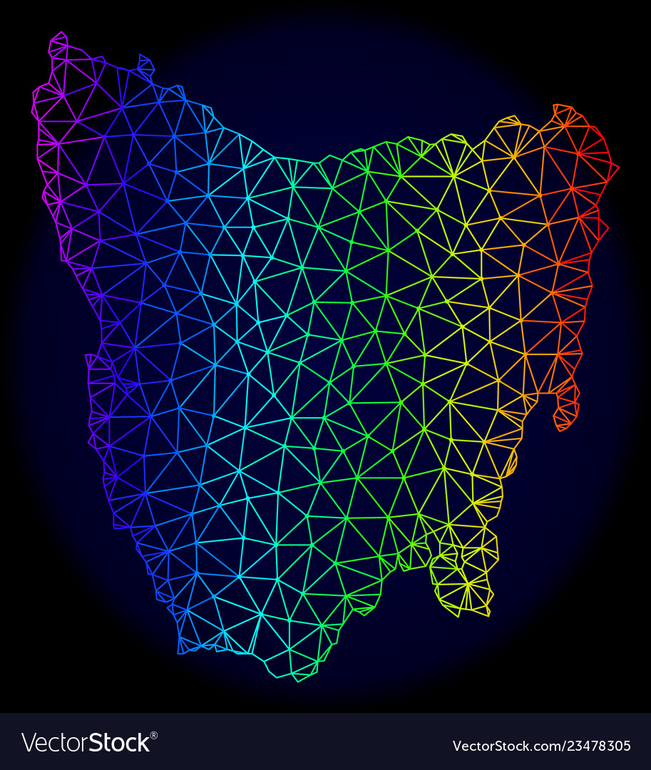 Polygonal wire frame spectrum mesh map