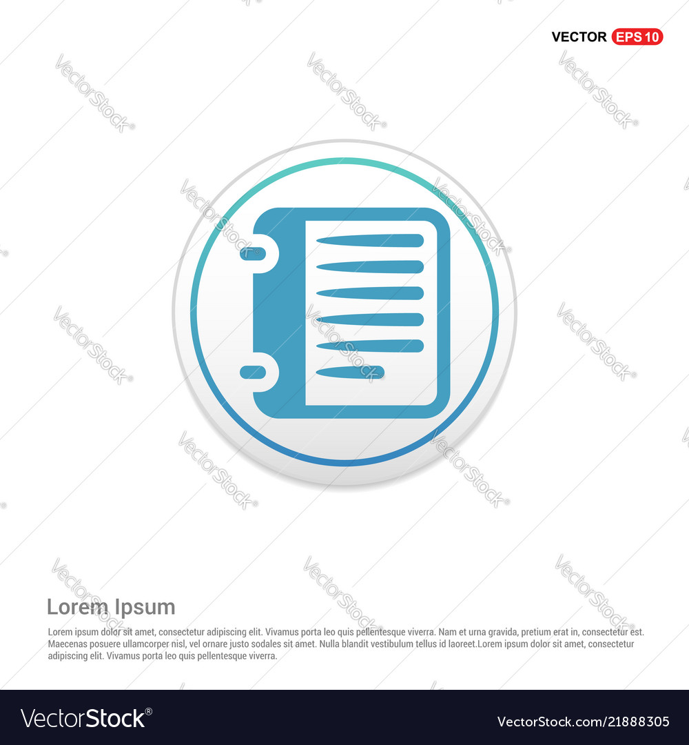 Report list icon - white circle button