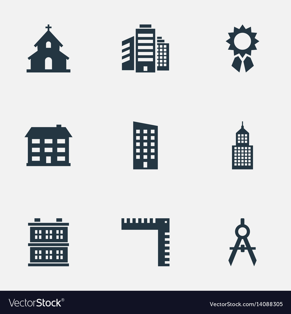 Set of simple structure icons