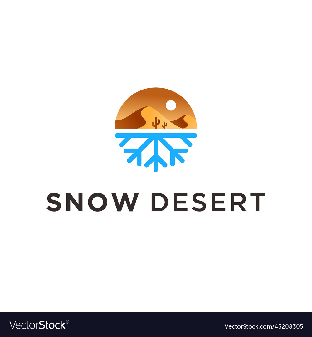 Snow desert logo icon designs