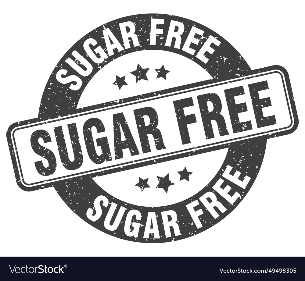 Sugar free stamp label round grunge Royalty Free Vector