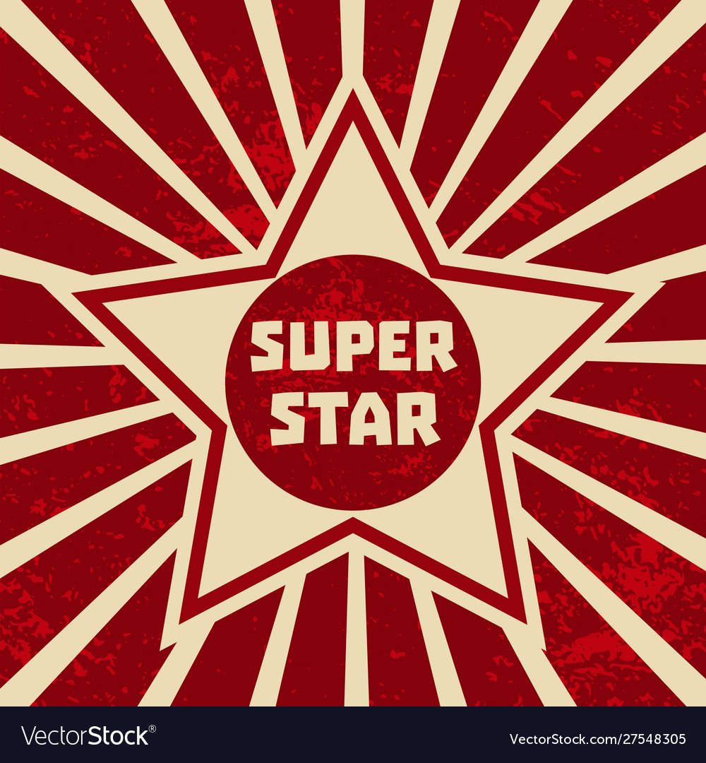 Super star banner or sticker Royalty Free Vector Image