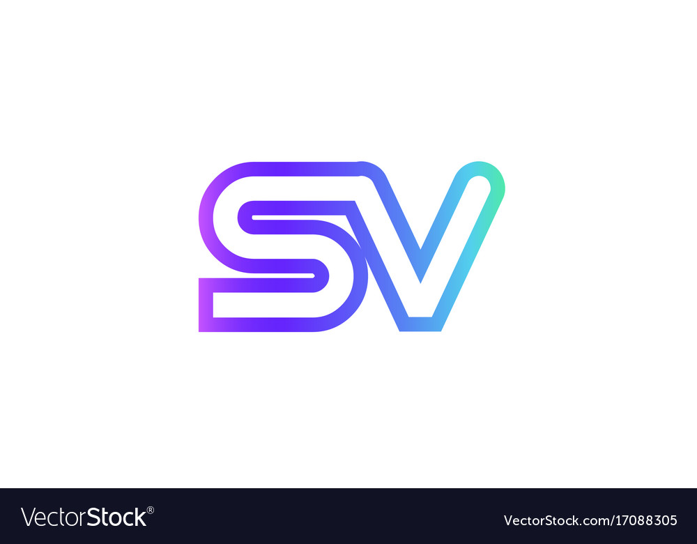 SV Letter Combining Logo