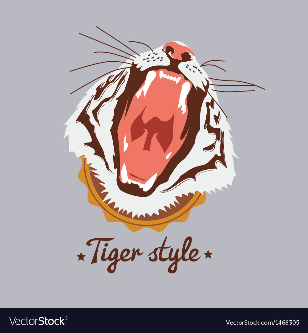 Tiger style design Royalty Free Vector Image - VectorStock