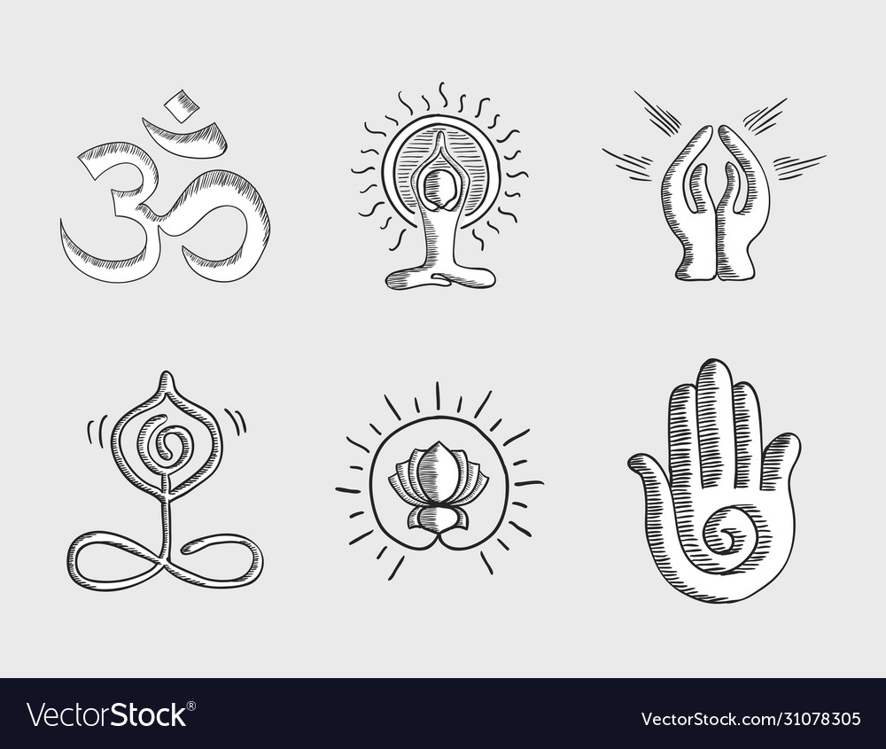 Variety zen elements symbols Royalty Free Vector Image