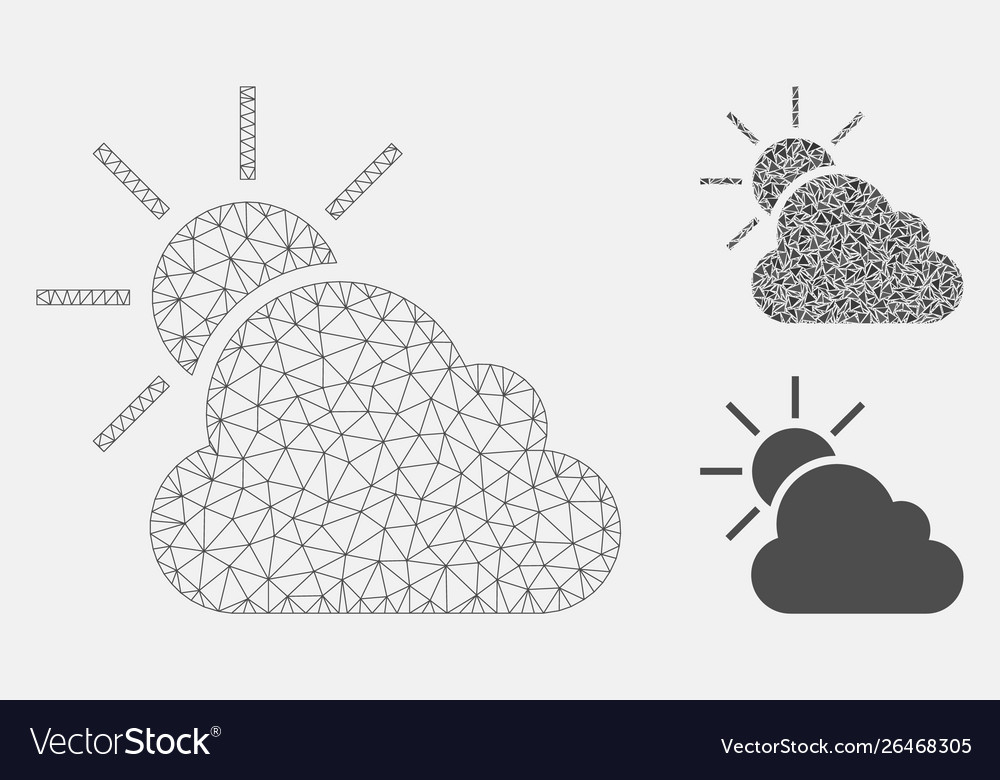 Weather mesh 2d model and triangle mosaic