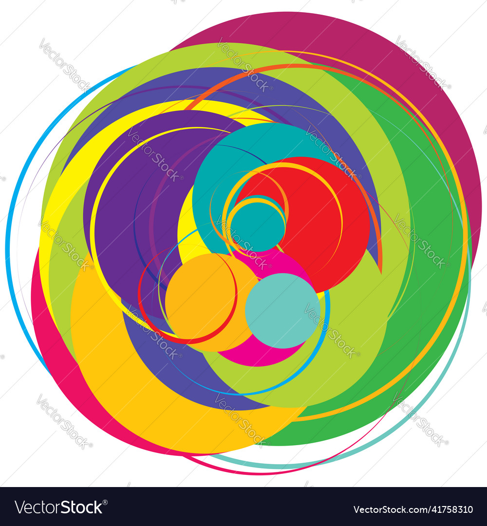 Abstract artistic random colorful concentric vector image Abstract artistic random colorful concentric