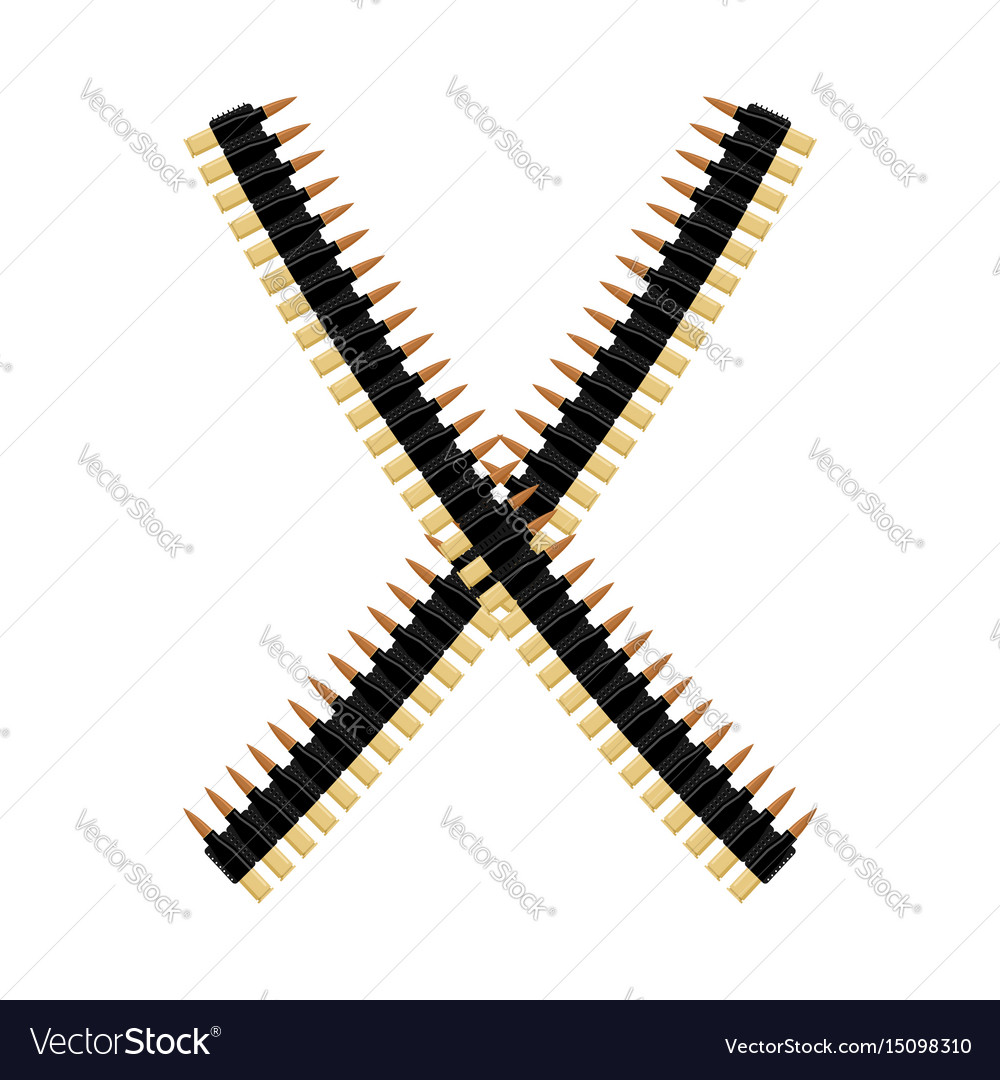 Cartridge belt bullet tape isolated bandolier on Vector Image