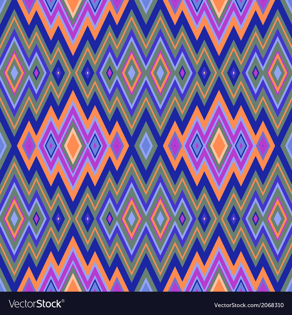 Color abstract retro zigzag background
