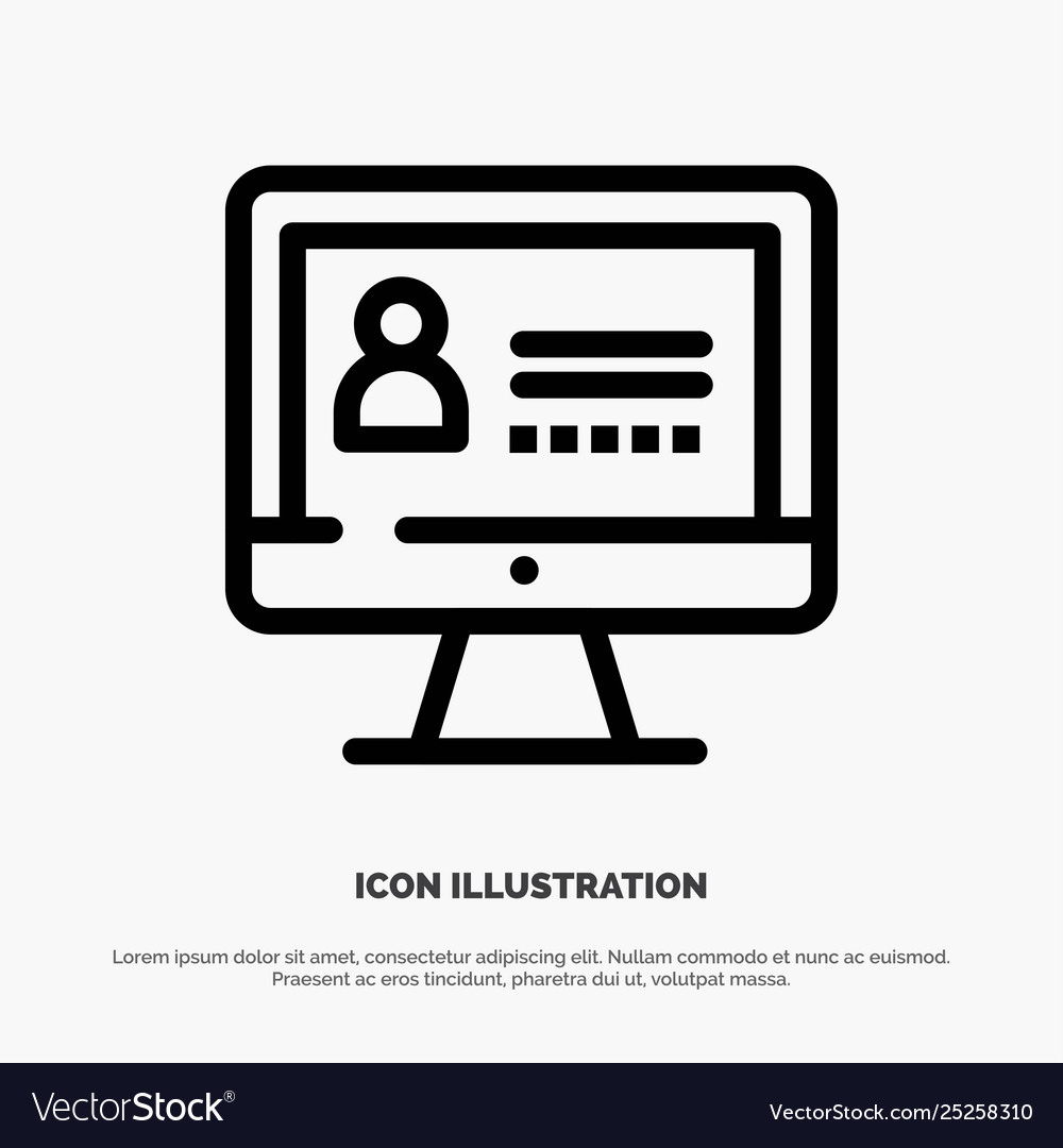Computer internet security line icon Vector Image Computer internet security line icon