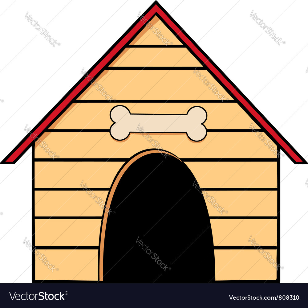 Dog house Royalty Free Vector Image VectorStock