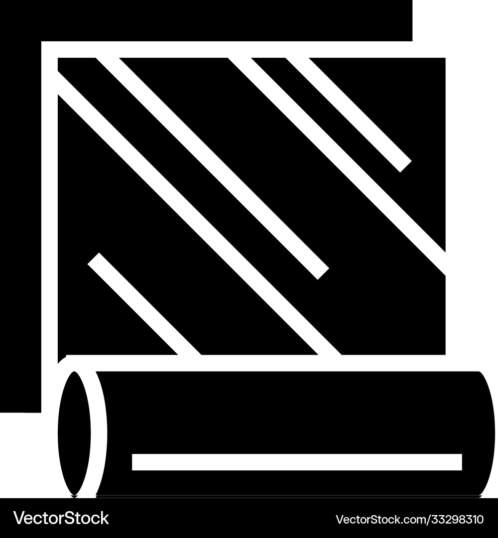 Facing wall layer glyph icon Royalty Free Vector Image