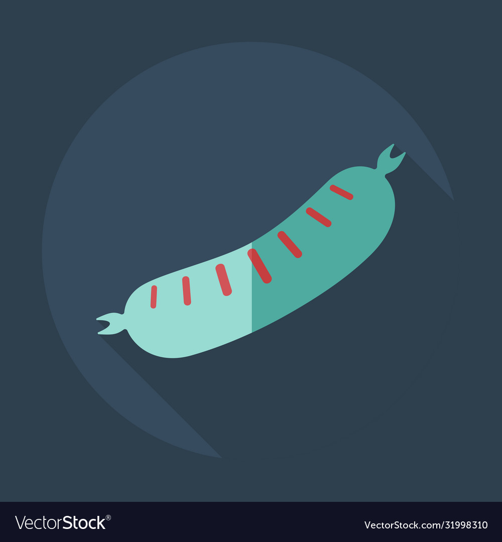 Flat modern design with shadow icons sausages