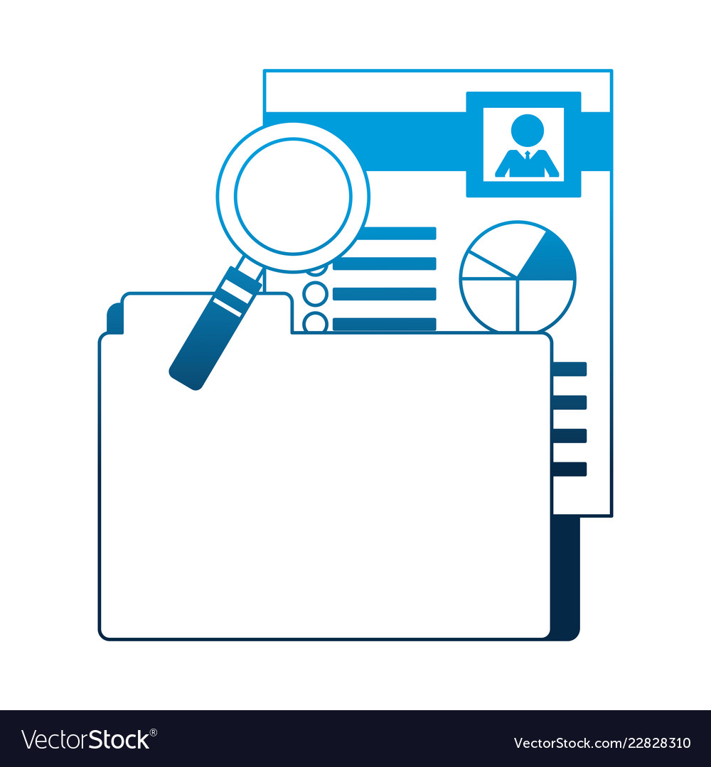 Folder file document hr magnifying glass