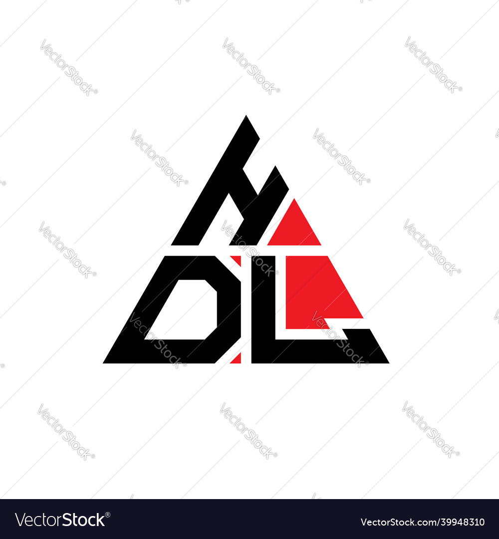Hdl triangle letter logo design