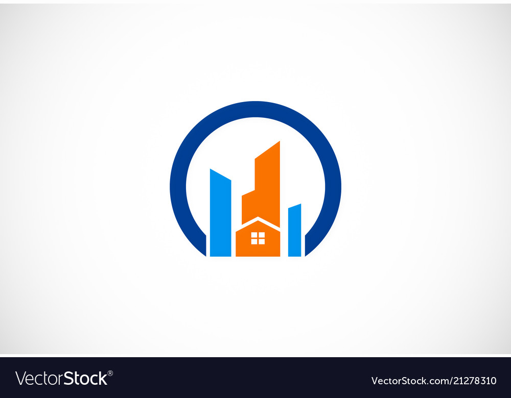 Modern cityscape logo Royalty Free Vector Image