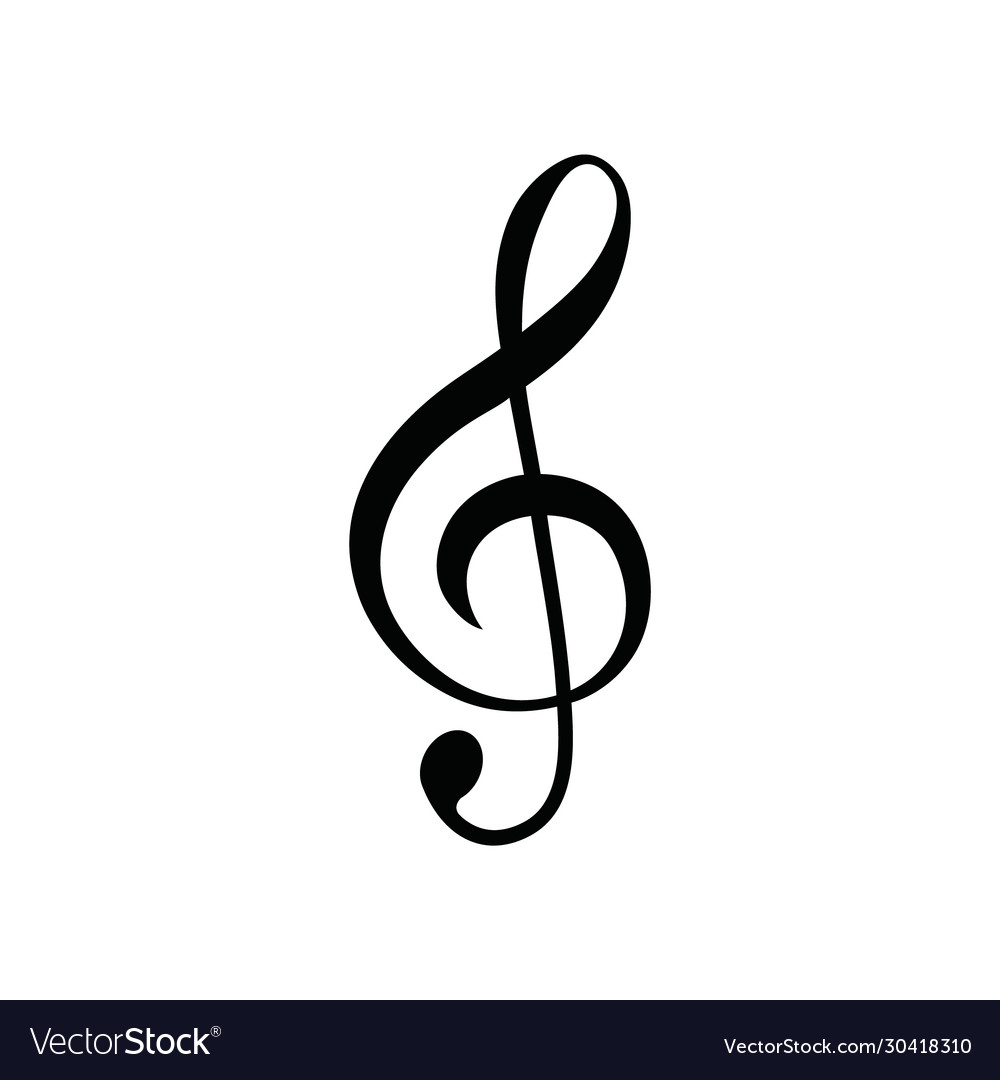 Music note sound icon flat note Royalty Free Vector Image