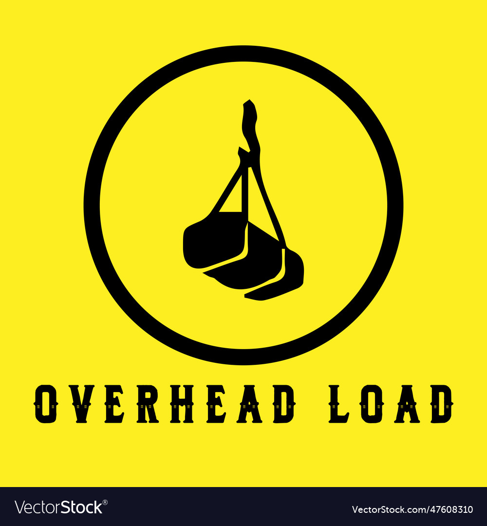 Overhead load symbol Royalty Free Vector Image