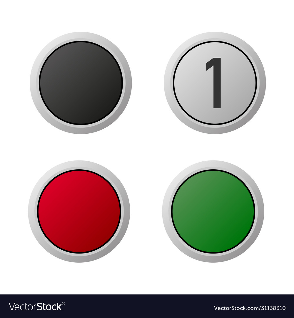 Plain White Elevator Button
