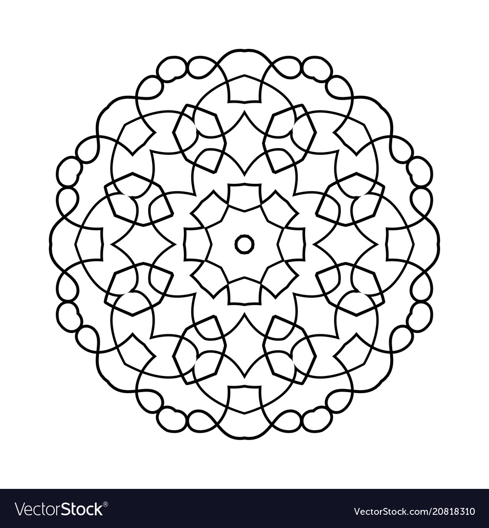 Round ornament pattern Royalty Free Vector Image