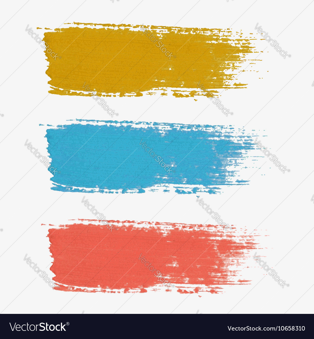 Set of colored paint-splatter Royalty Free Vector Image