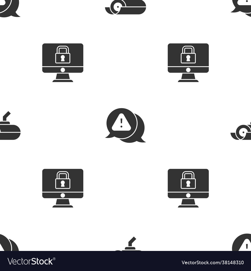Set security camera exclamation mark in triangle