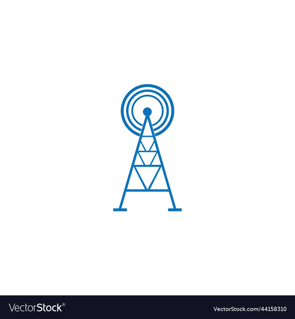 Signal tower logo Royalty Free Vector Image - VectorStock