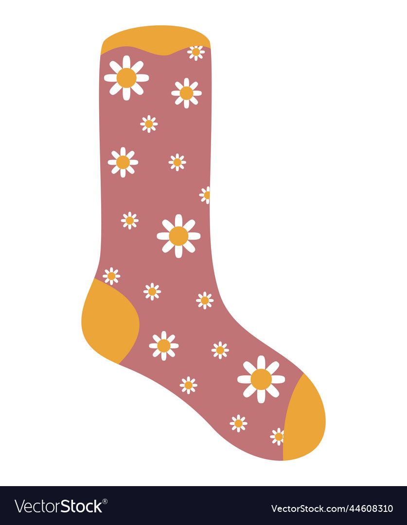 Sock with flowers