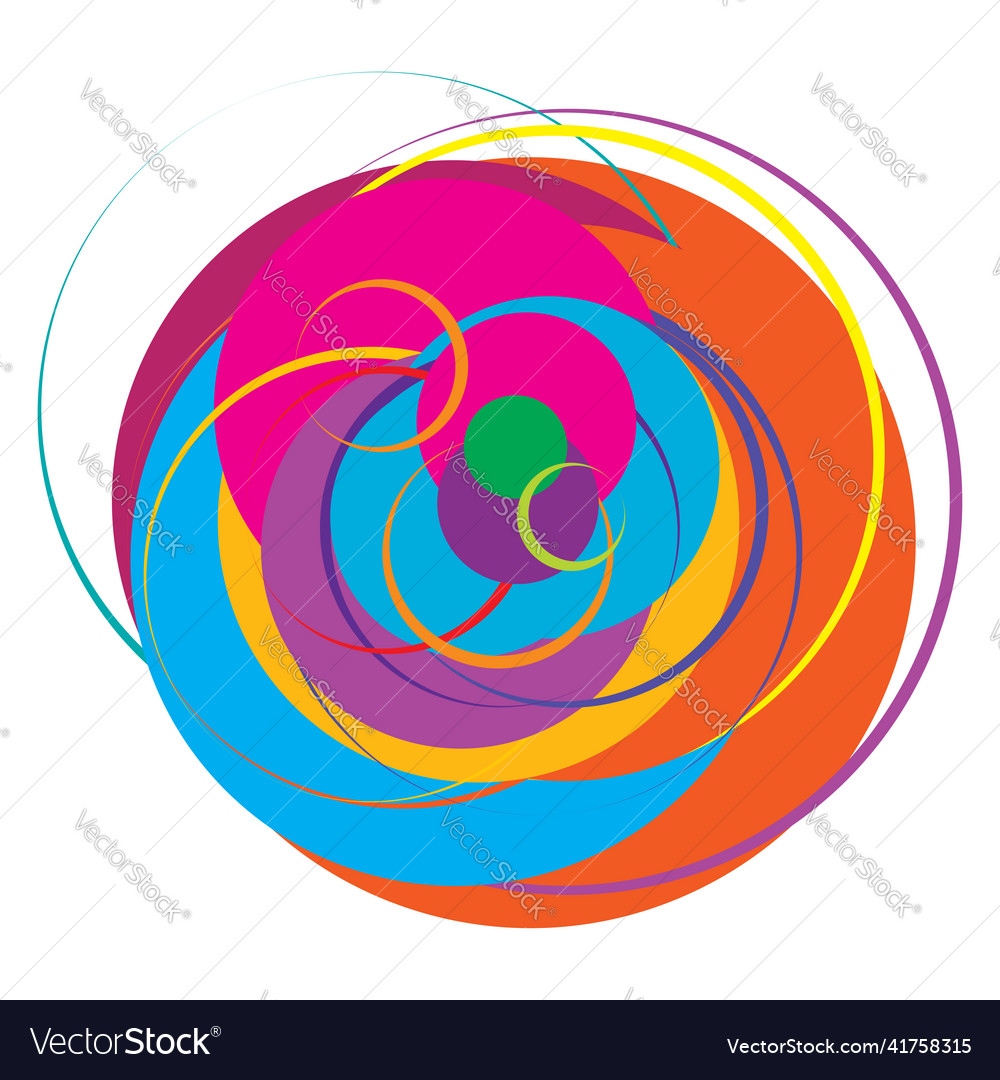 Abstract artistic random colorful concentric vector image Abstract artistic random colorful concentric