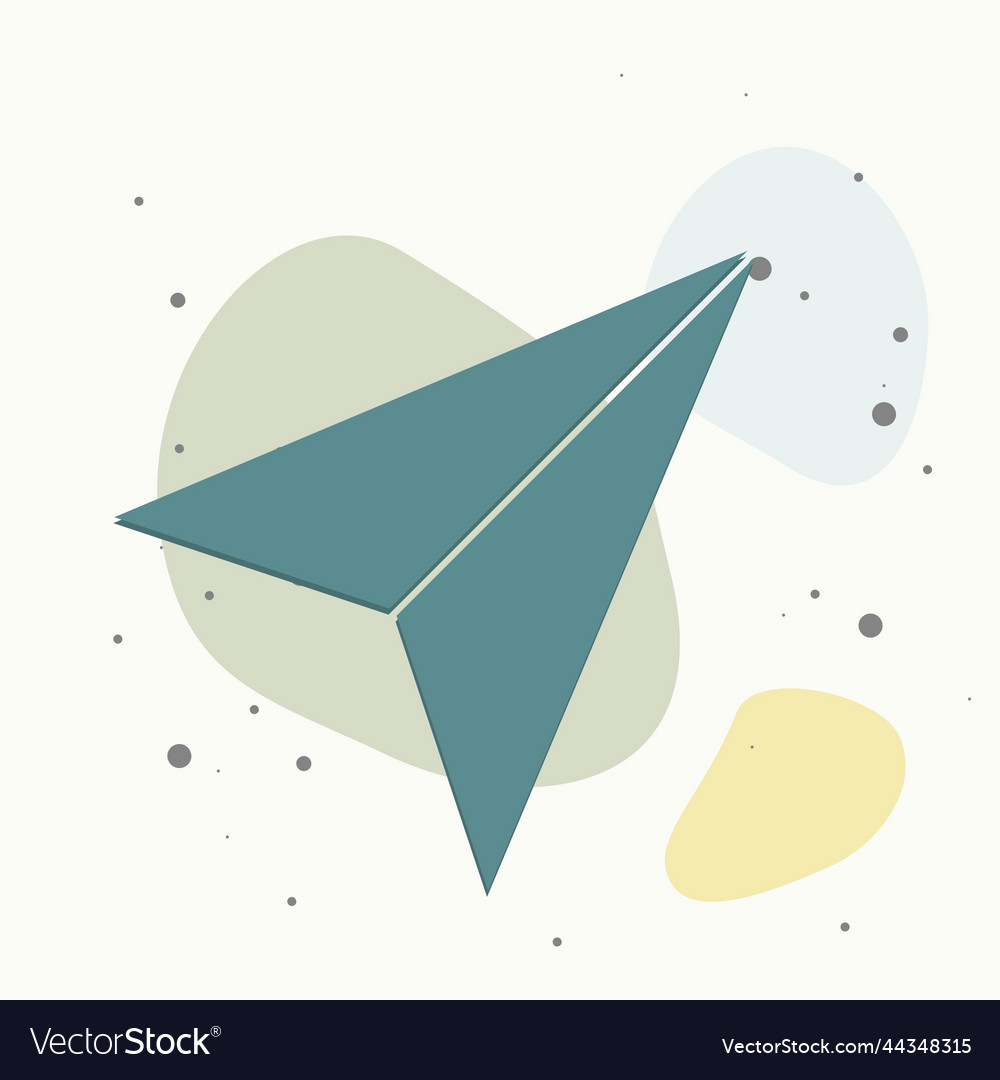 Airplane cursor icon on multicolored background vector image Airplane cursor icon on multicolored background