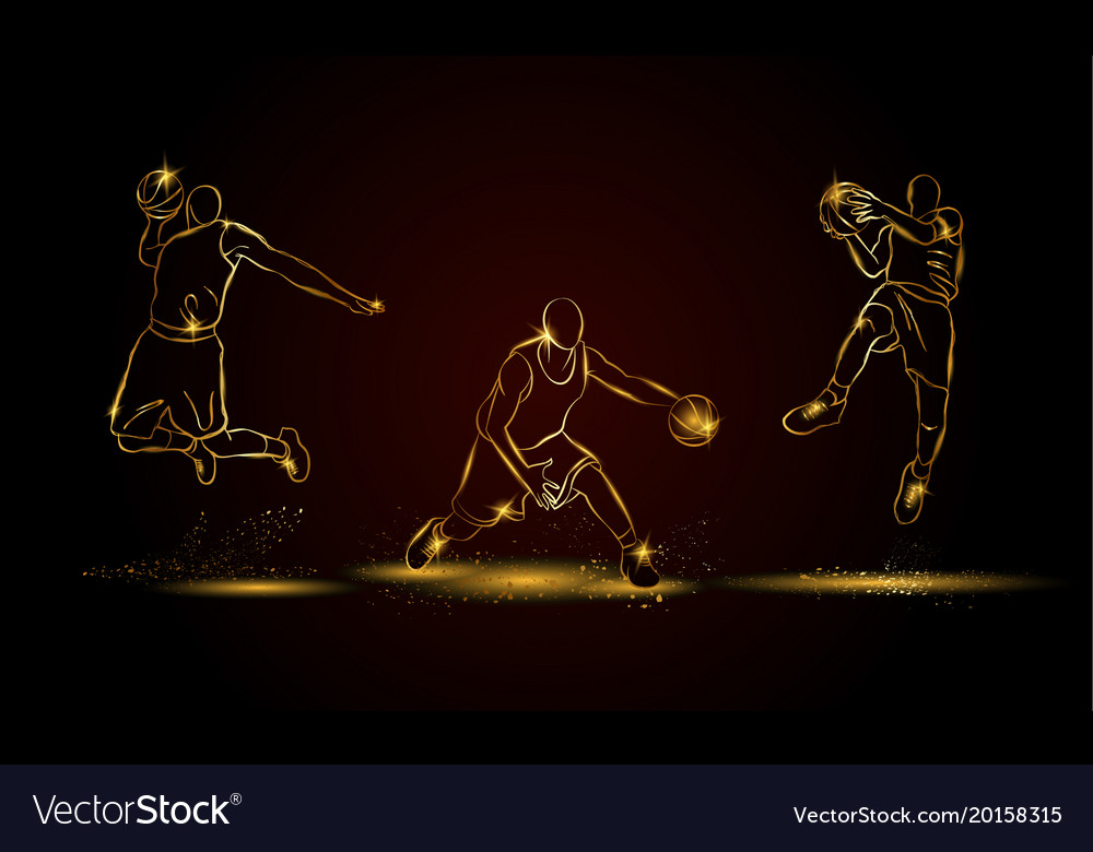 Basketball players set